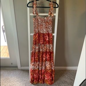 Red and yellow sun dress size S